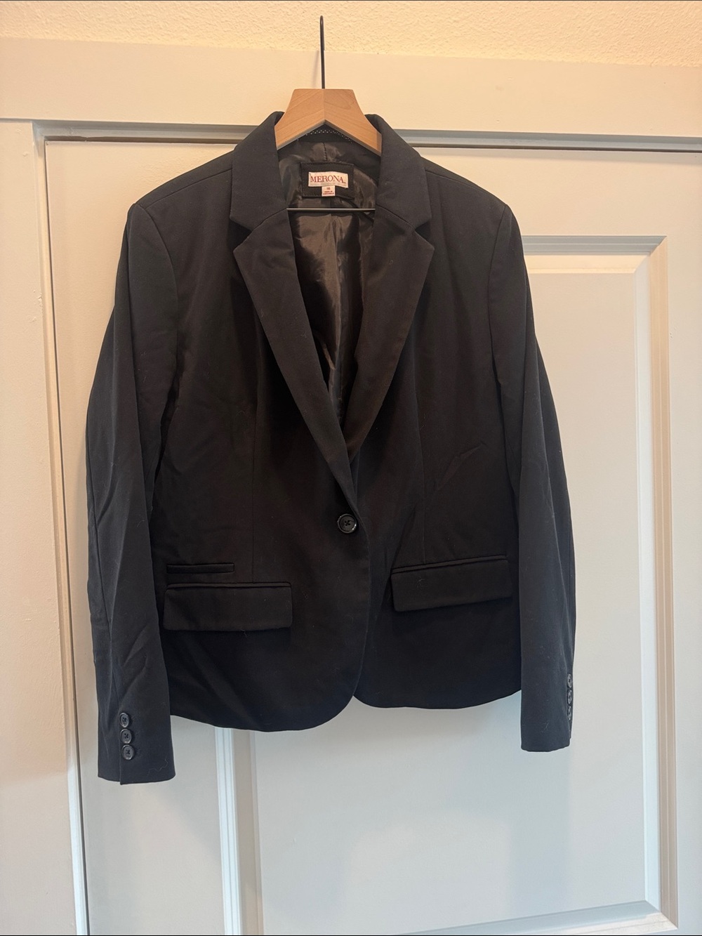Merona Black Tailored Single-Button Blazer